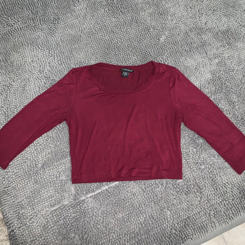 Maroon crop top 😍